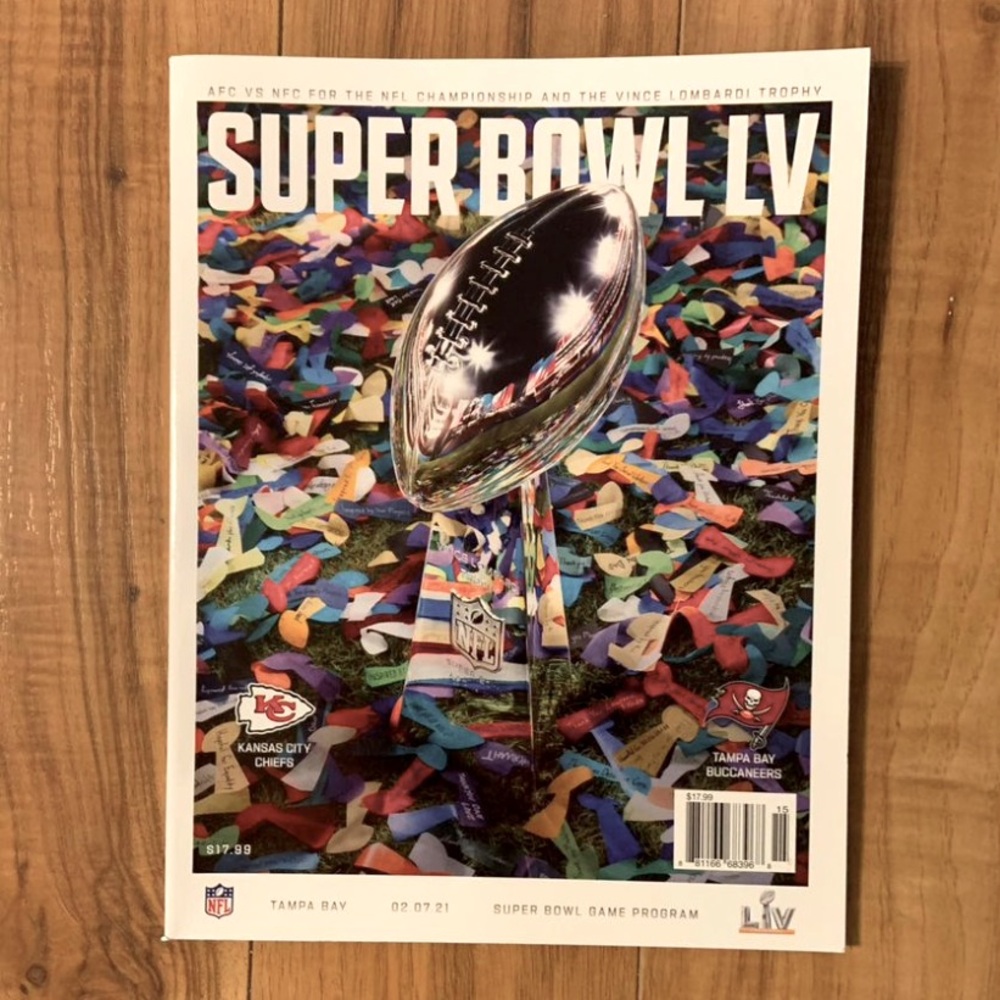 Super Bowl LV Game Program from 2/27/21.